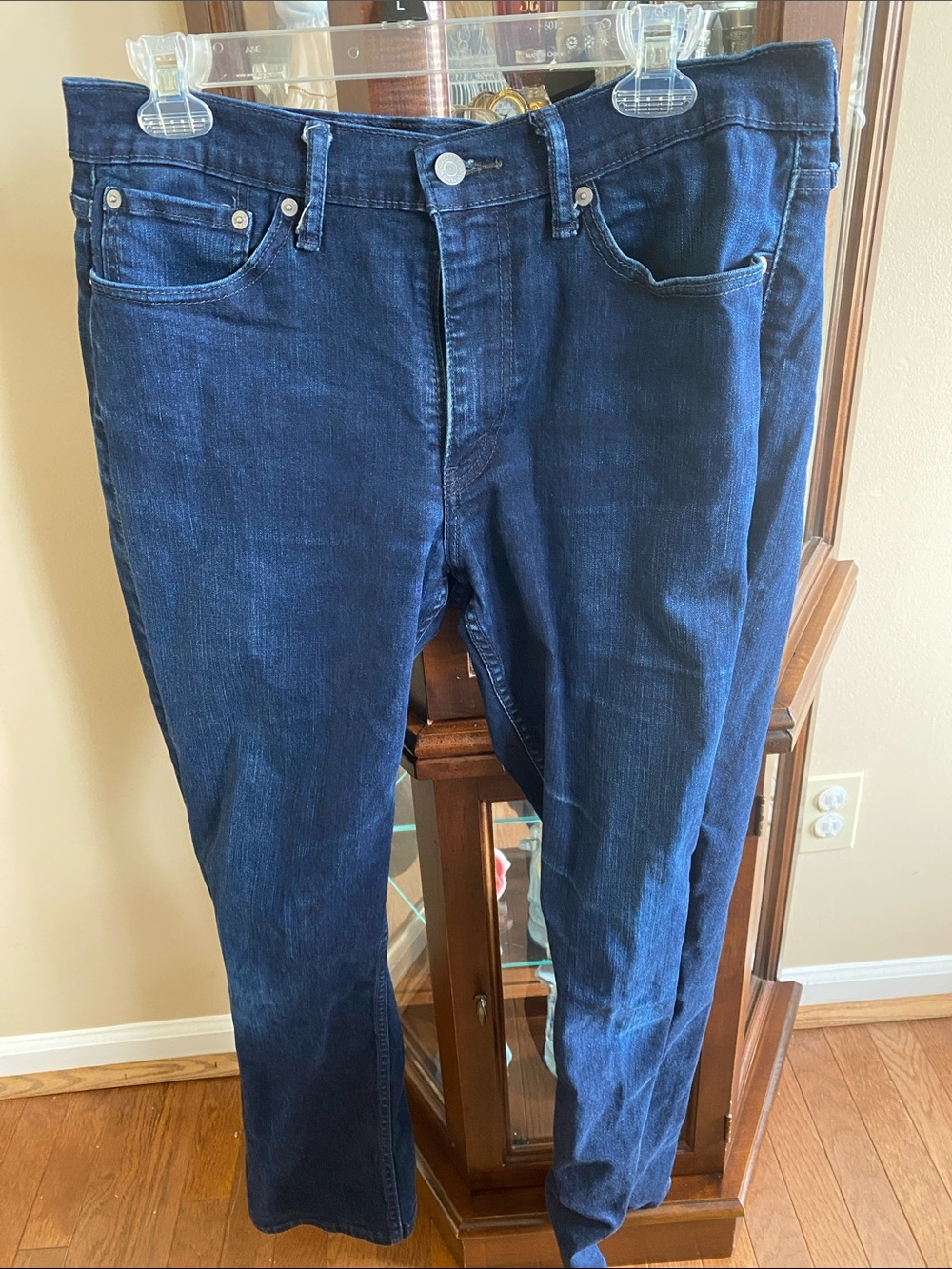 #9  Dark Blue Straight Leg Jeans.   #9
